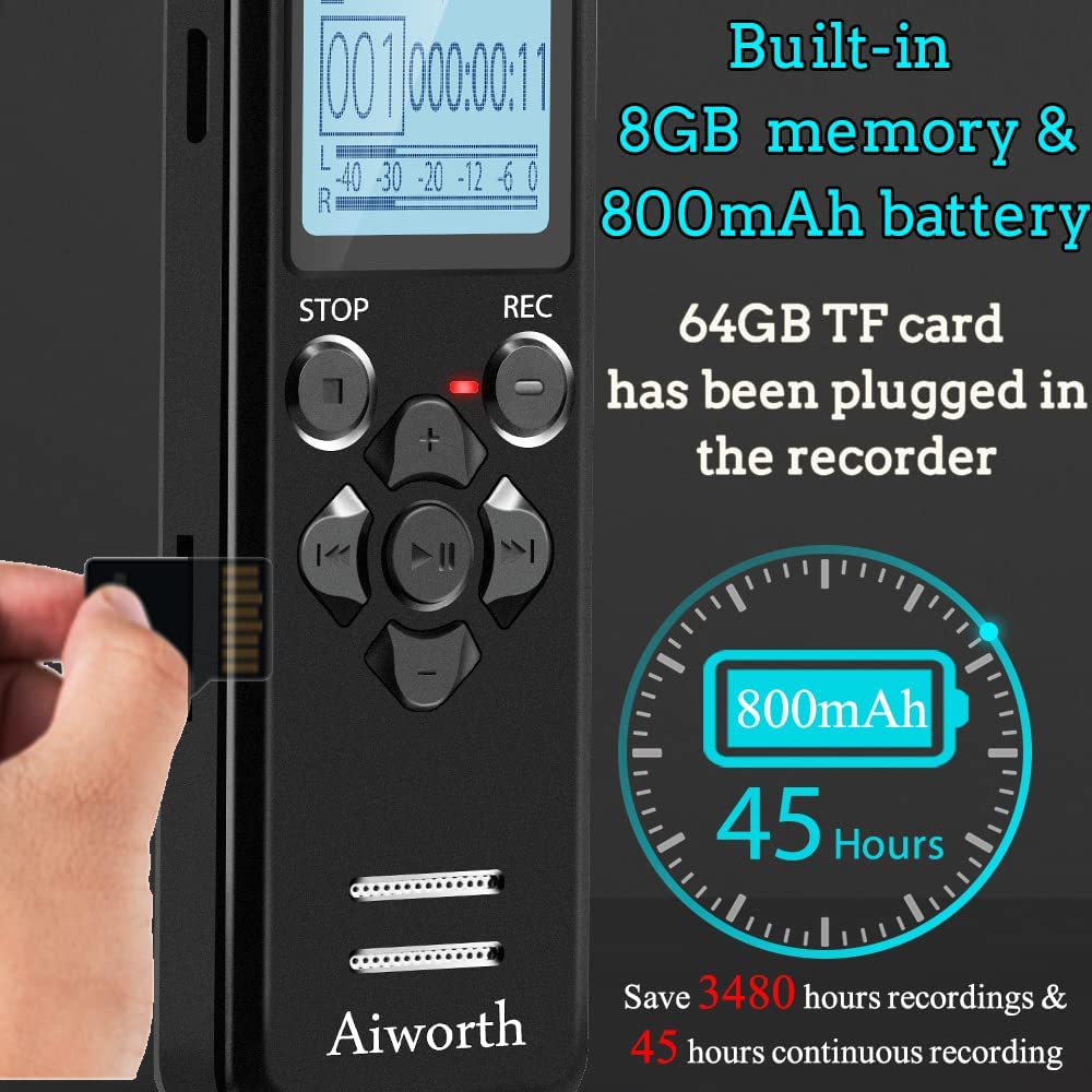 Aiworth 72GB Digital Recorder Voice Review