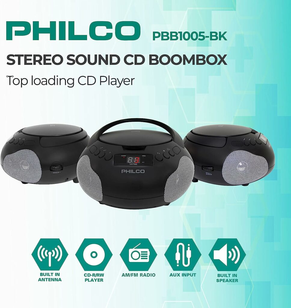 Philco Portable CD Player Boombox Review