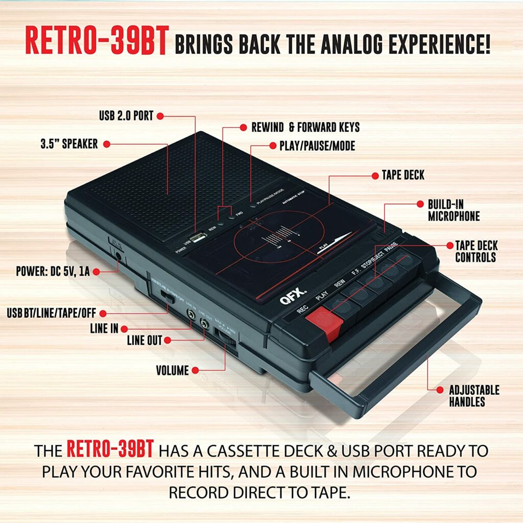 QFX RETRO-39 Portable Shoebox Tape Recorder Review